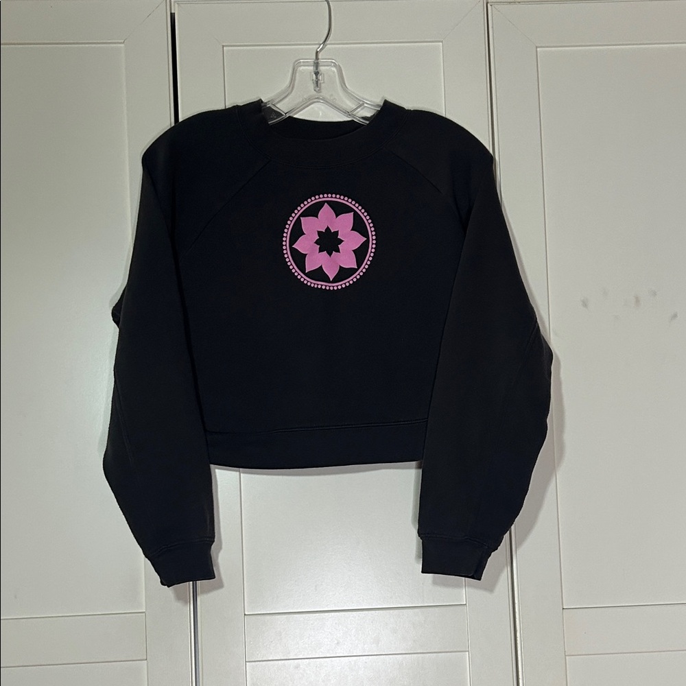 Charcoal Grey with Pink Club Pilates Logo Sweater